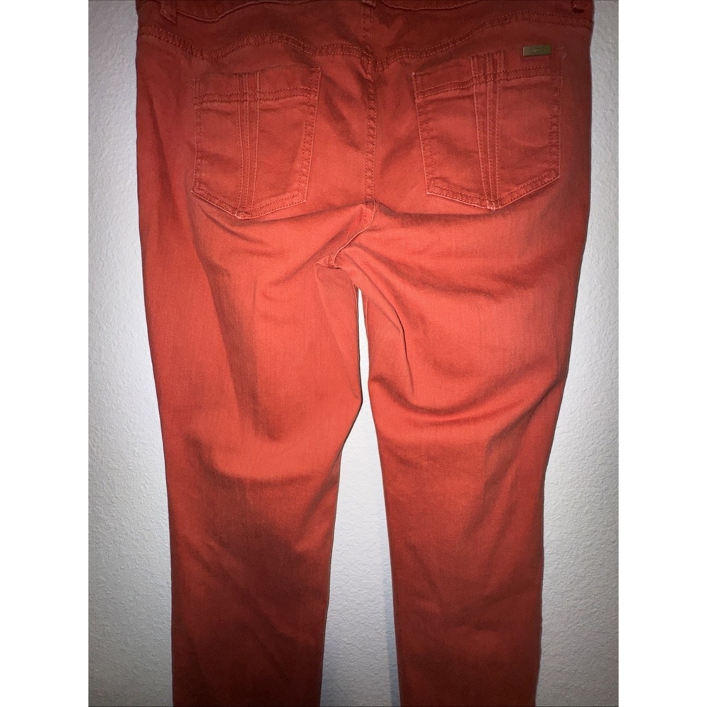 Chicos  Women's So Slimming Jeans Size 2 Chicos 12US Deep Coral  Burnt Orange - Picture 15 of 16